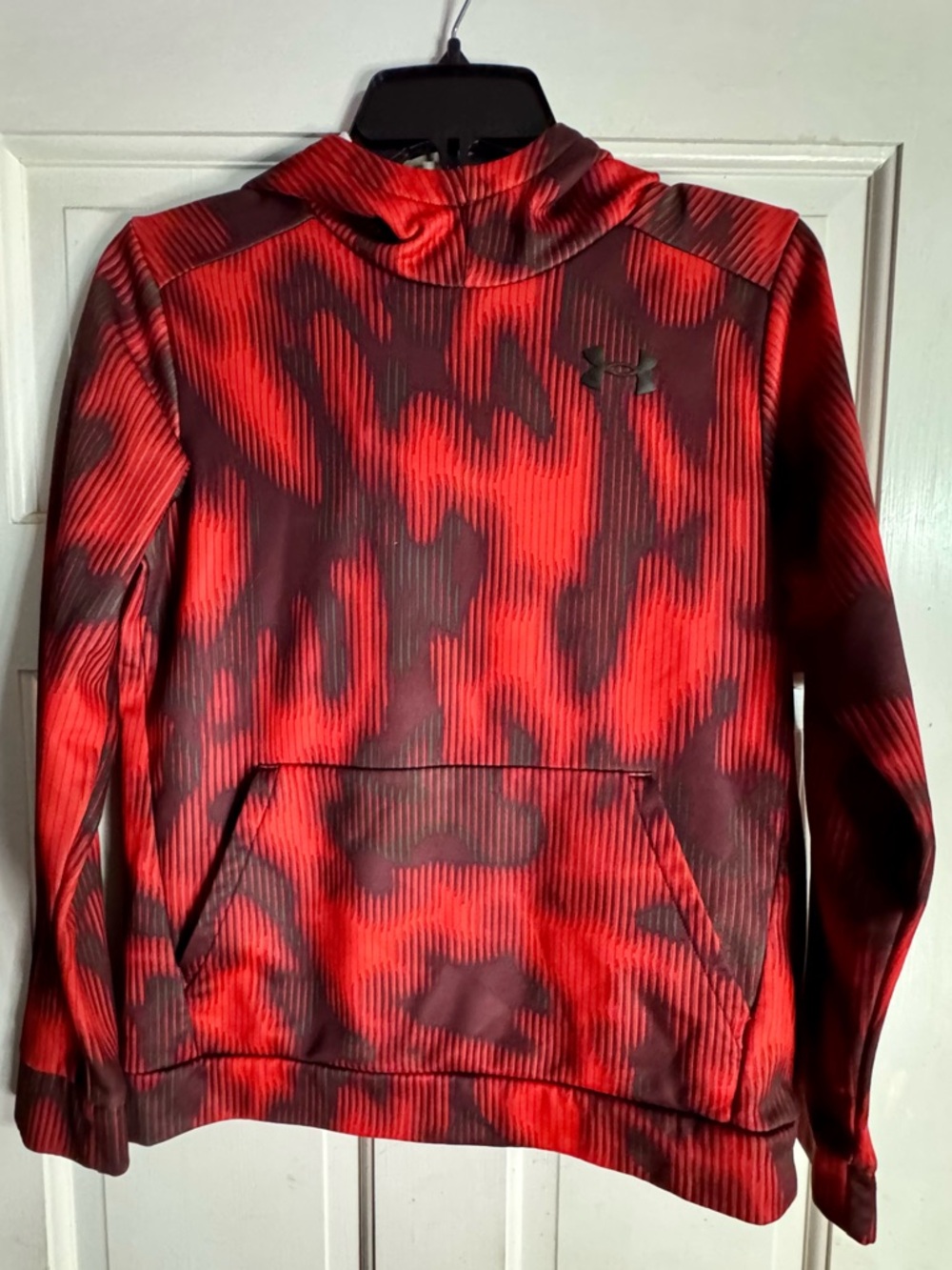 Under Armour Red and Black Camo Kids Hoodie